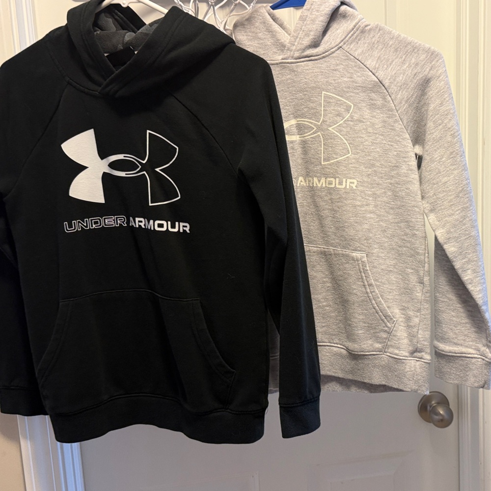 Under Armour Kids Black & Gray Hooded Sweatshirts